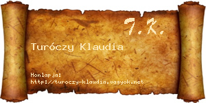 Turóczy Klaudia névjegykártya