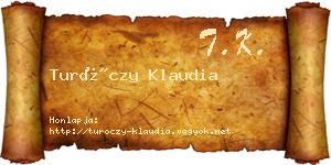 Turóczy Klaudia névjegykártya